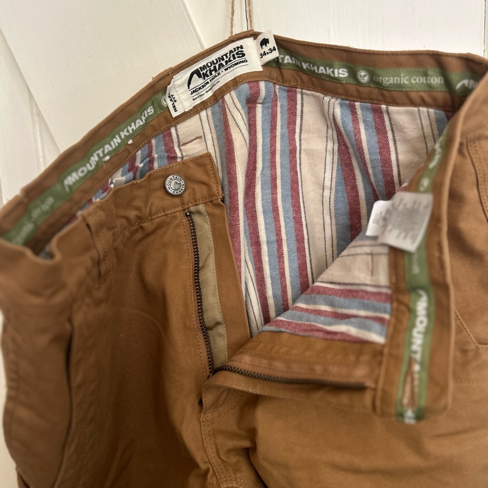 Mountain Khakis Tan Pants with Flannel Lining
